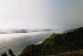 An interesting band of Fog rolls in on the coast.  After this shot, my main camera's shutter died.