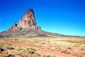 A butte on the way to Monument Valley