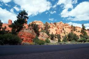 More Red Canyon against blue sky