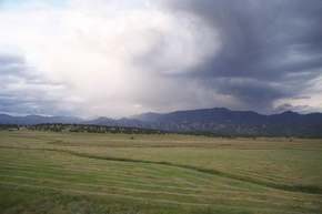 Storm over Colorado farm