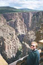 I look down into the Black Canyon of the Gunnison